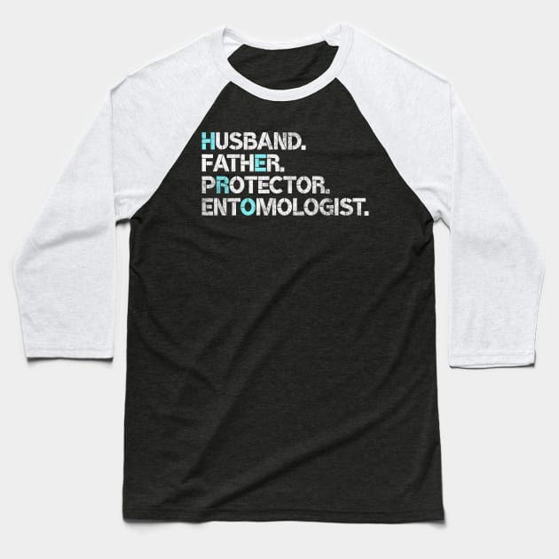 Husband Father Protector Entomologist Insects Gift Zoology Baseball T-Shirt by wygstore